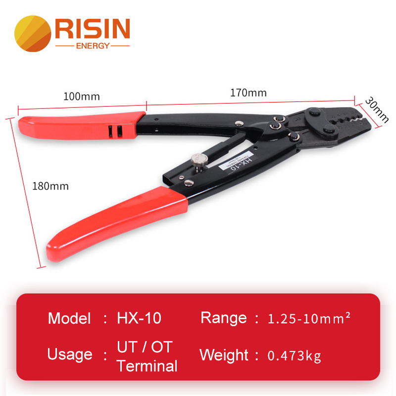 10mm2 MC4 کے لیے crimper کی ڈیٹا شیٹ