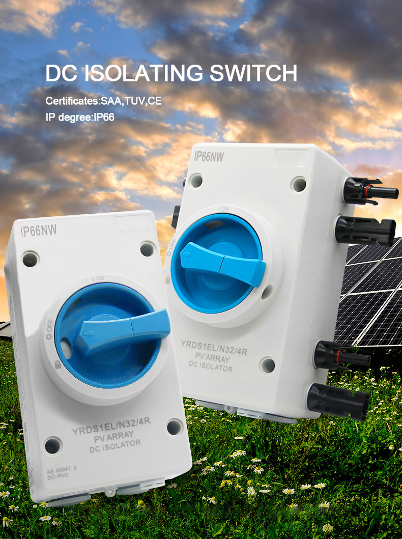 China 1000V 32A Waterproof DC Isolator Switch SISO for Solar PV Array  factory and suppliers