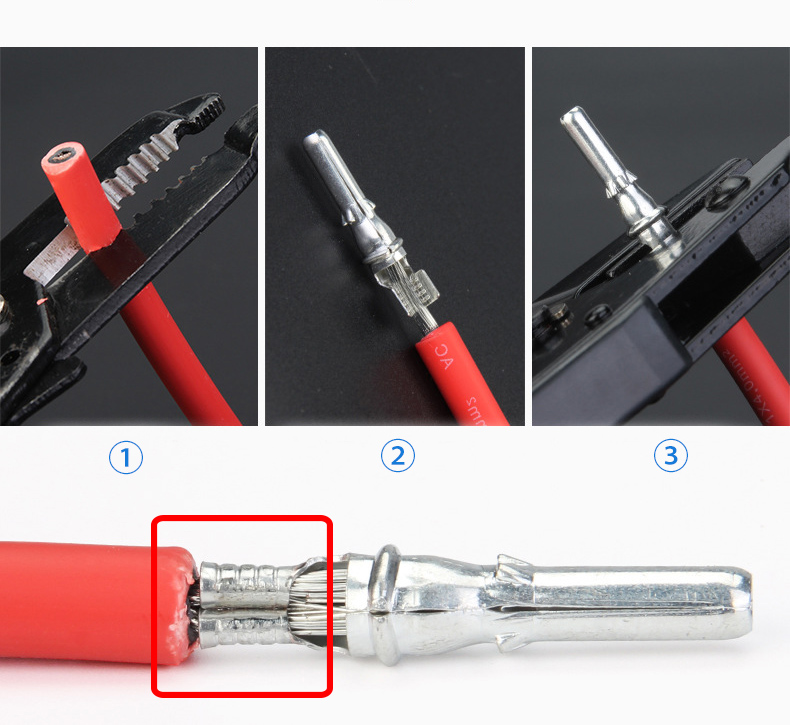 MC4 Terminal crimping