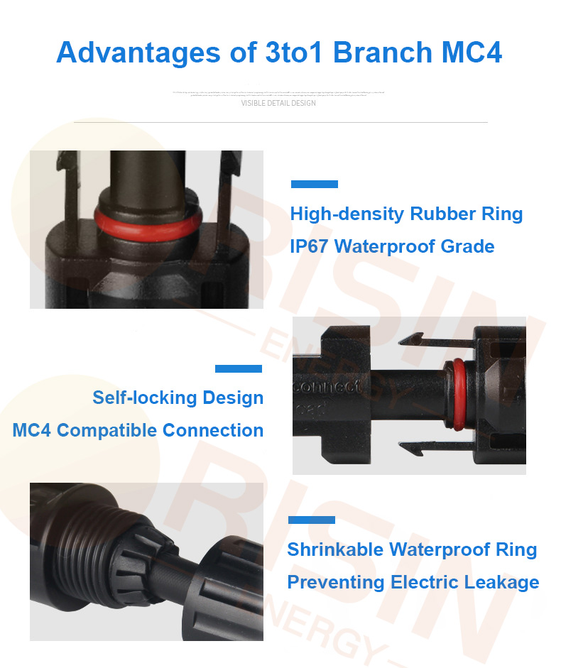 advantage of 3to1 mc4 Y splitter