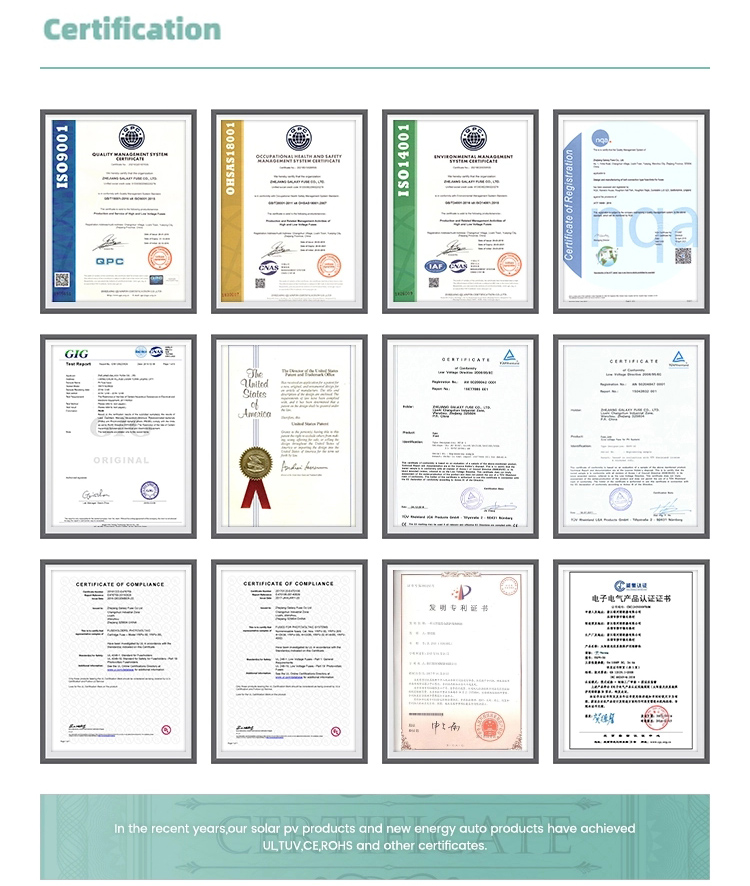 certificate of solar fuse