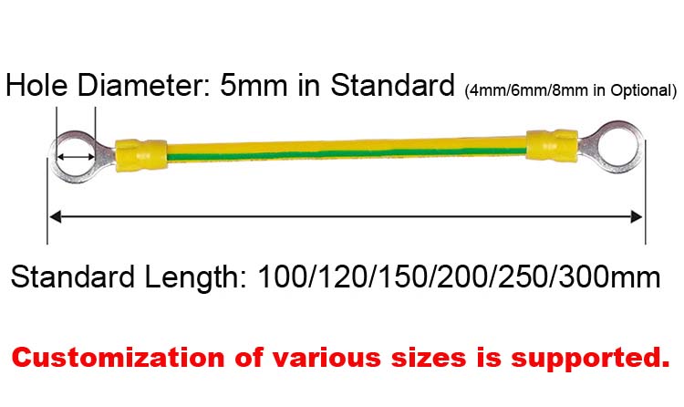 індивідуальний розмір кабелю заземлення